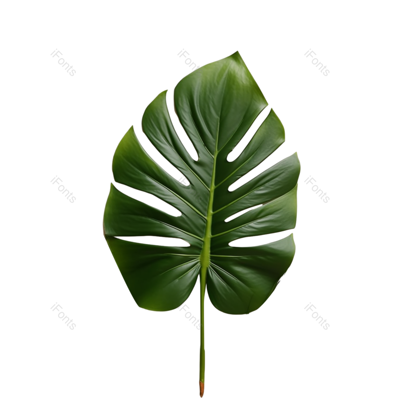 叶子图片,白色背景元素,绿色PNG,植物免抠素材